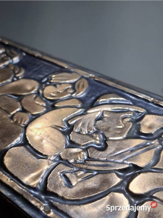 Retro pudełko skrzynka pamiątka kolejowa Kolekcje Kraków