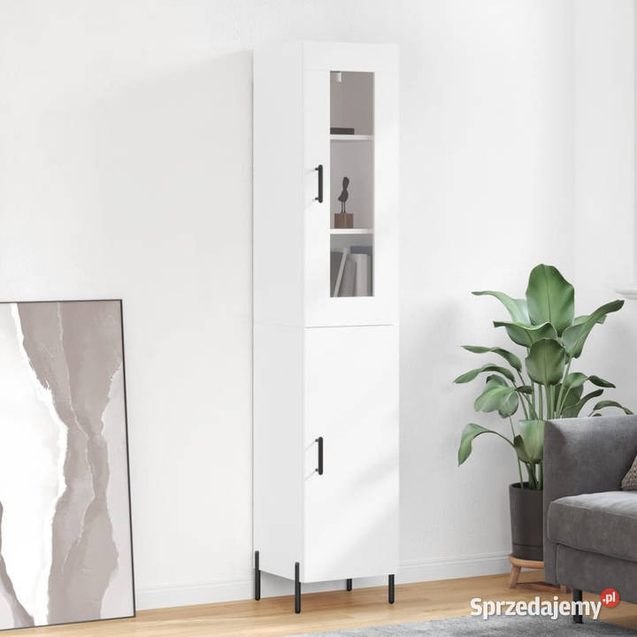 Wysoka szafka biała 345x34x180 materiał Pozostałe Warszawa