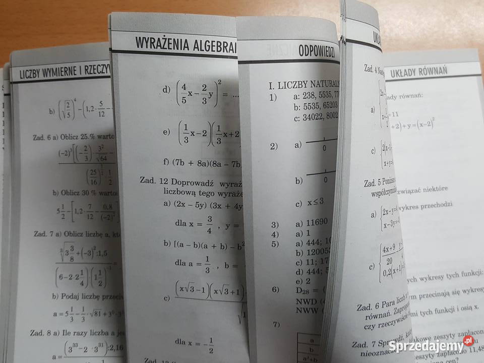 MATEMATYKA zestawy egzaminacyjne egzaminy Złotniki