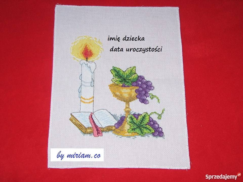 pamiatka komunii haft Czerwionka-Leszczyny