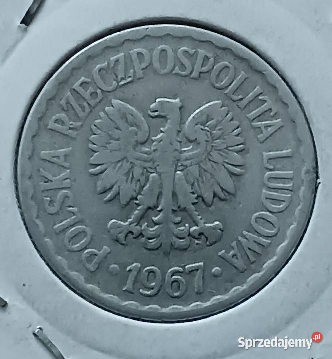 1 Złoty 1967 r 3 najniższy nakład super
