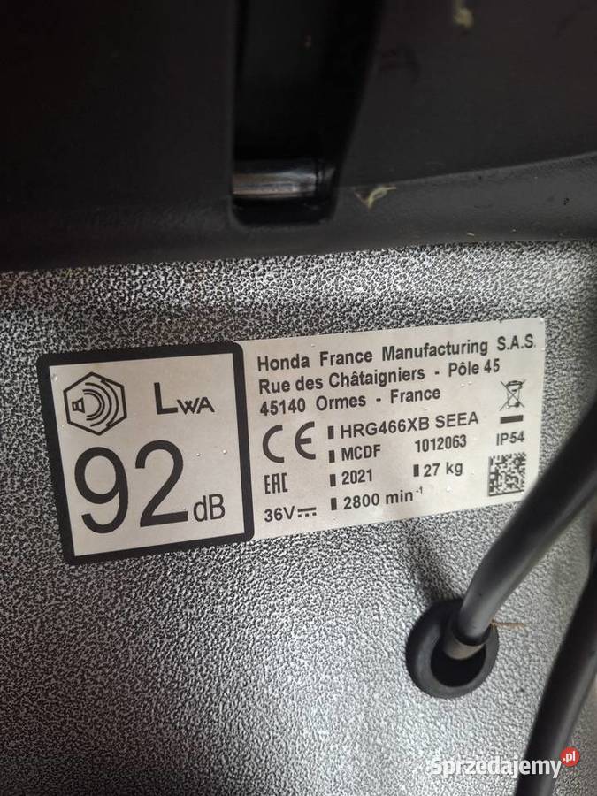 Kosiarka akumulatorowa HONDA HRG 466 XB zestaw