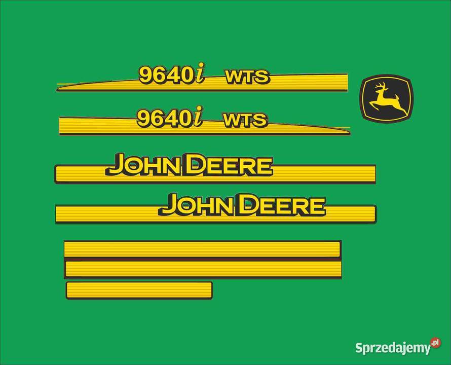 Naklejki na kombajn john deere 9640 i WTS mocne