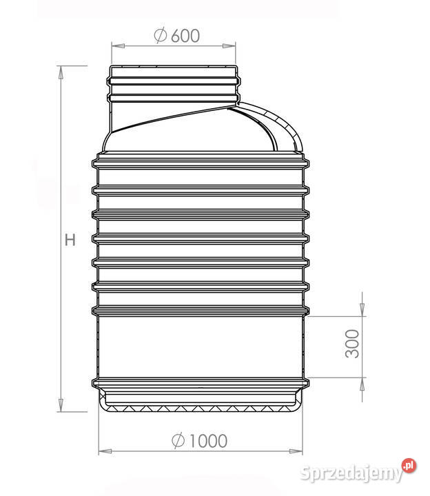 STUDNIA WODOMIERZOWA DN1000 wysokość 150 Z Środa Śląska