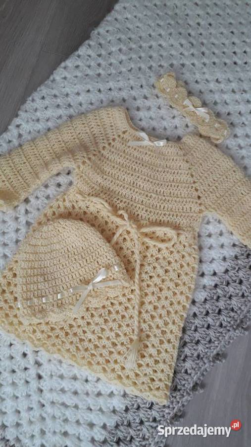 Sukienka robiona na szydełku Lubin