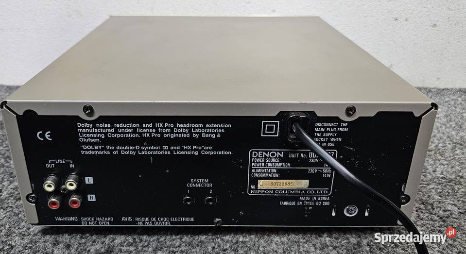 Magnetofon kasetowy DENON UDRF07 wysyłka