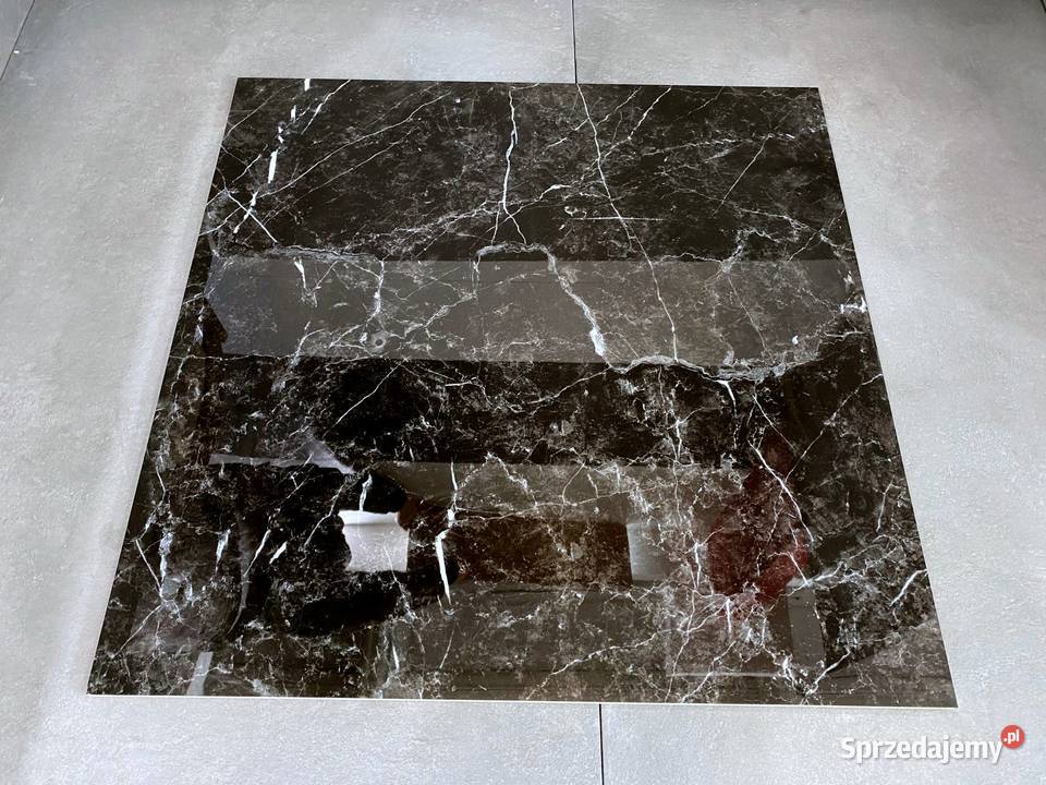 GRES POLEROWANY CZARNY MARMUR 60X60 WYSOKI sprzedam