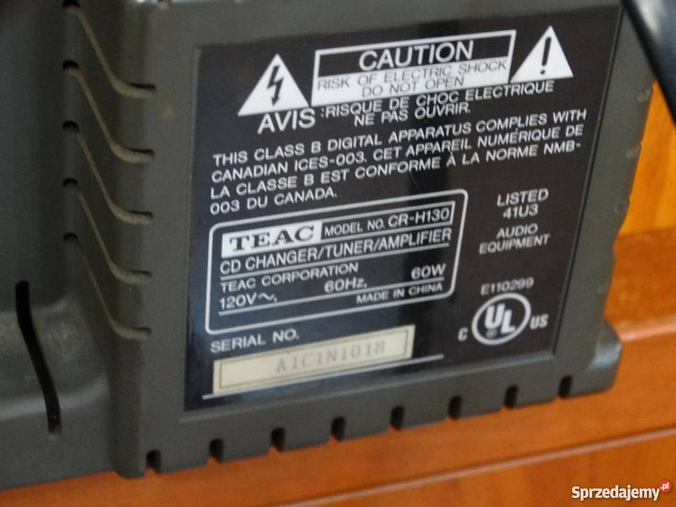 Wieża TEAC CRH130 kol pilot śliczna WYSYŁKA Jasło