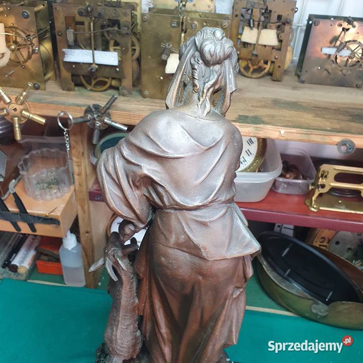 SprawnyFrancuski zegar figuralny55x25x20 Wrocław sprzedam