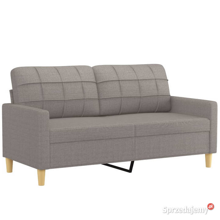 2osobowa sofa z poduszkami taupe 140 tkanina Warszawa