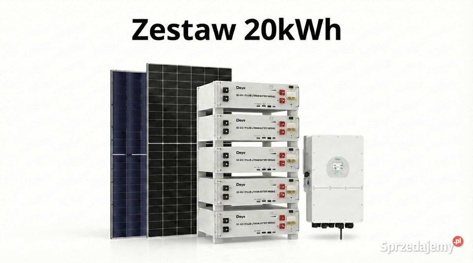 Zestaw budżetowy 20kWh HV panele inwerter 3 fazy