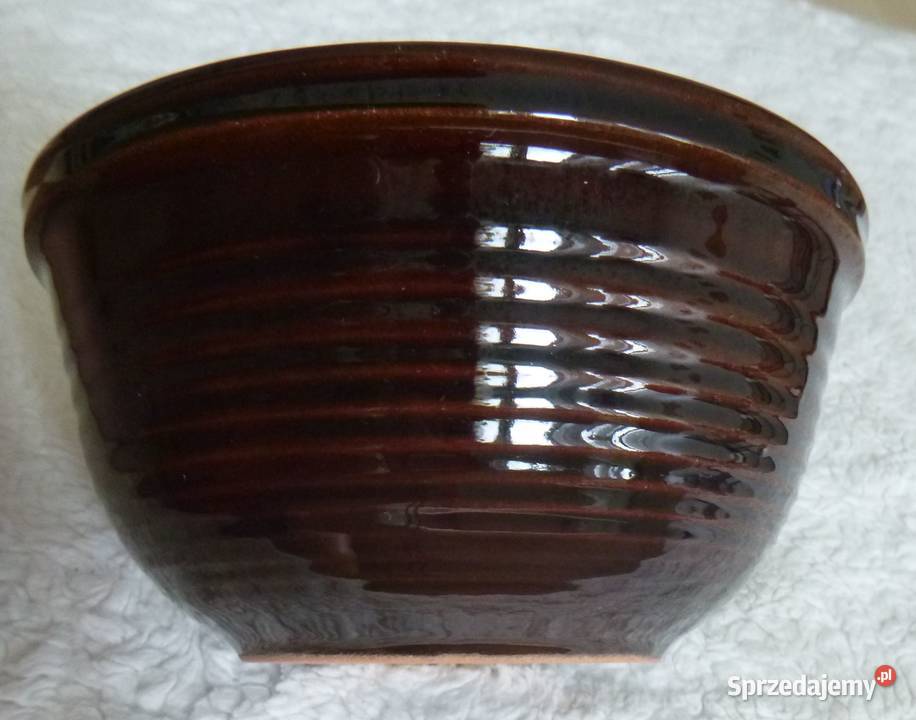Brązowa ceramiczna miska salaterka Warszawa