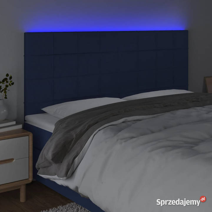 Zagłówek do łóżka z LED niebieski 200x5x118128 Warszawa
