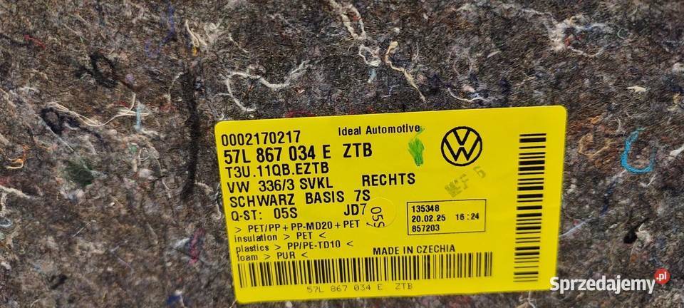 VW TAYRON BOCZEK BAGAŻNIKA PRAWY 57L867034E KTL