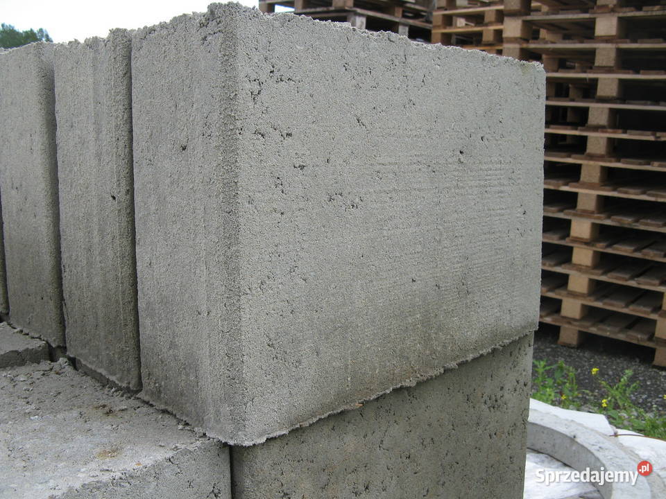 bloczek betonowy Zawiercie, fundamentowy 38x24x12