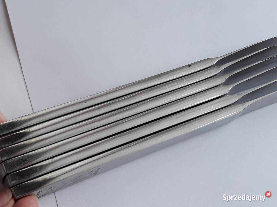 Noże obiadowe 4 RÓŻE Gerlach sztućce PRL Sztućce Dąbrowa Górnicza