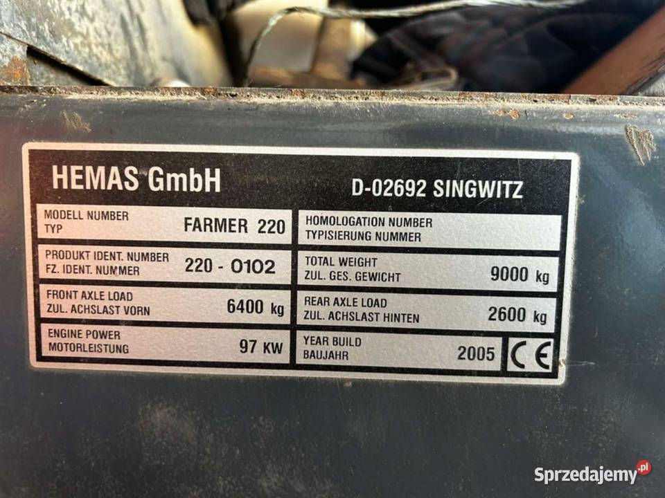 MDW HEMAS FARMER 220 Dzierżoniów