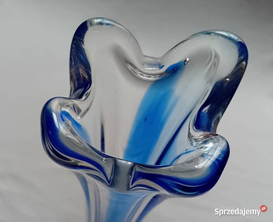 Wazon ze szkła dwubarwnego Viking Glass USA lata Koźminek sprzedam