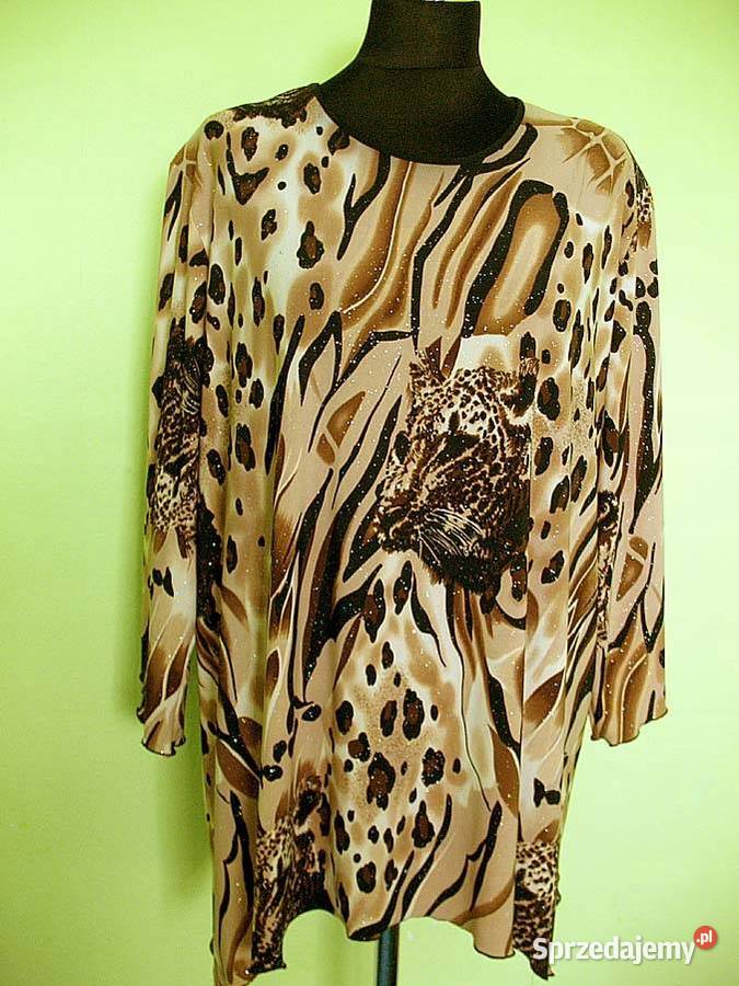 Bluzka duża tunika rozmiar 50 5XL biust 134 Panterka Siedlce