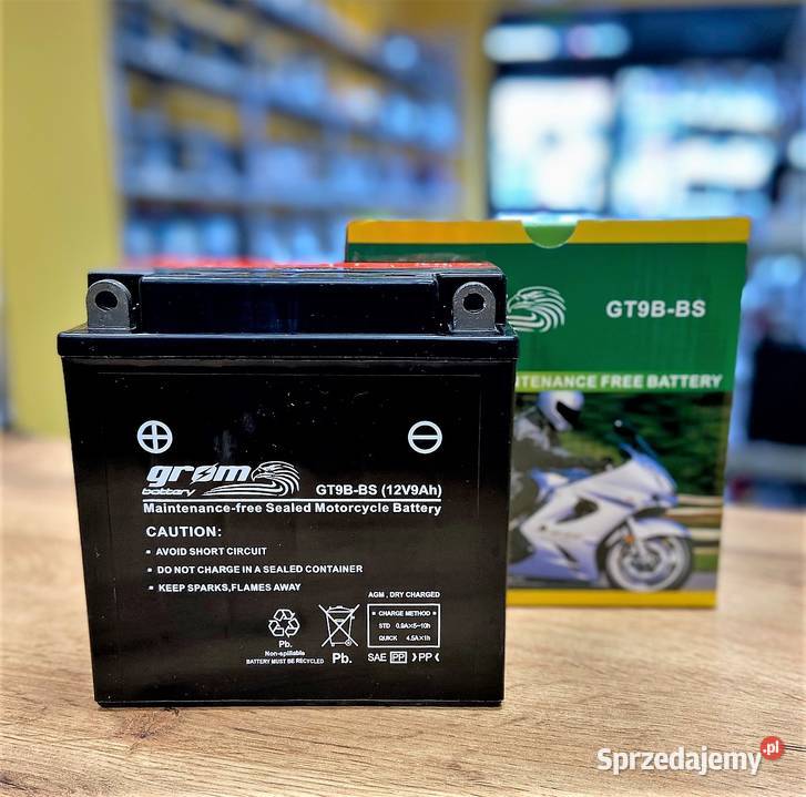 Akumulator motocyklowy GROM GT9BB 12V 9Ah 120A L Rybnik