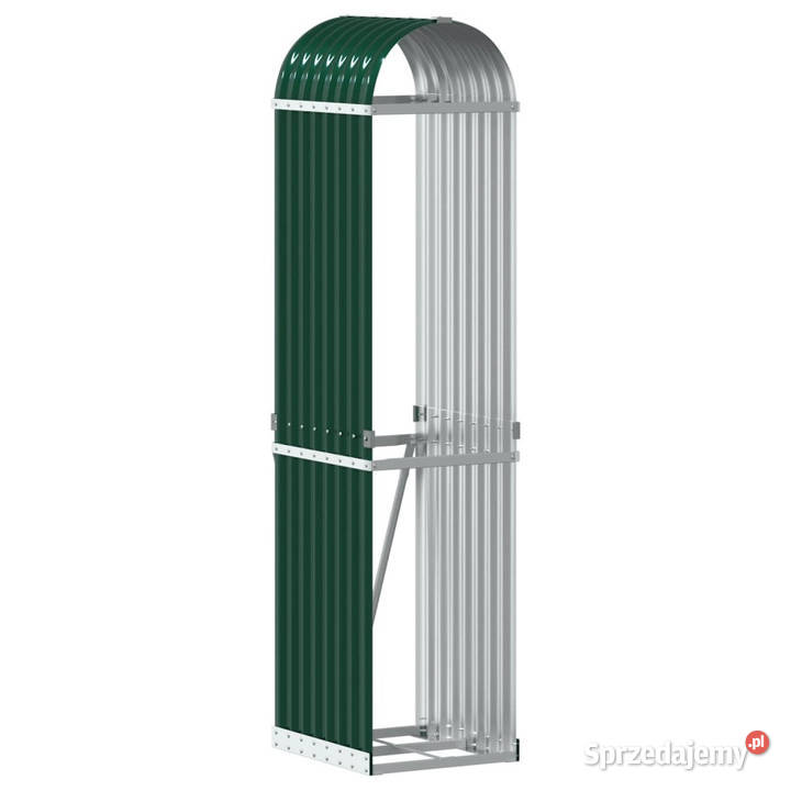 Stojak na drewno zielony 40x45x170 stal