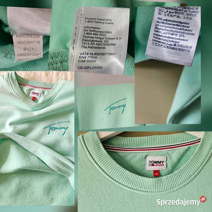 Tommy Hilfiger bluza oversize rozmiar XS Inny materiał Lublin