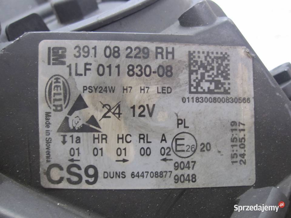 OPEL CORSA E 17r lampa LED prawa przód 39108229 Kielce