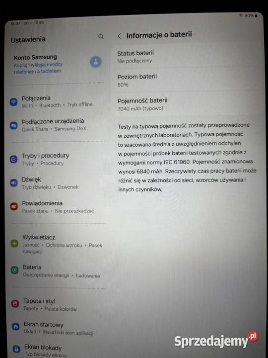 Samsung Galaxy Tab S6 Lite SMP613 2022 104 464 Tablety i palmtopy Choszczno