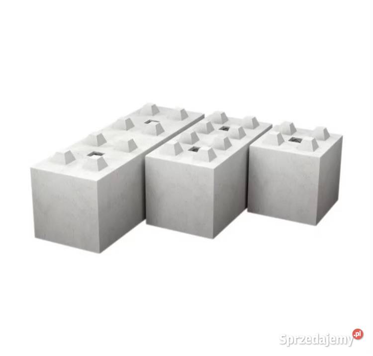 Bloki betonowe LEGO mury oporowe zasieki hale Konstancin-Jeziorna