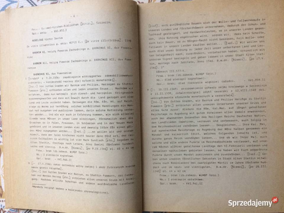 3759 Katalog Starych Druków Pomeranica XVI Szczecin