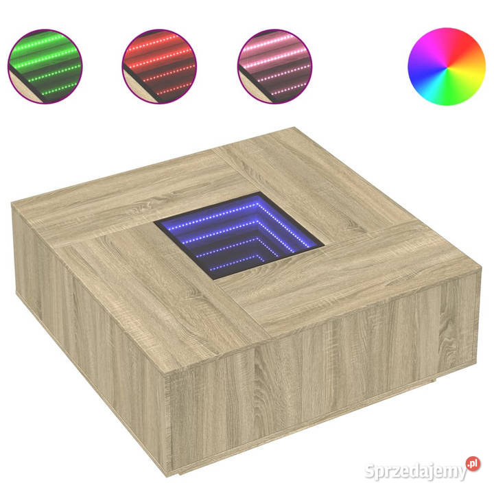 Stolik kawowy z LED Infinity dąb sonoma Warszawa sprzedam