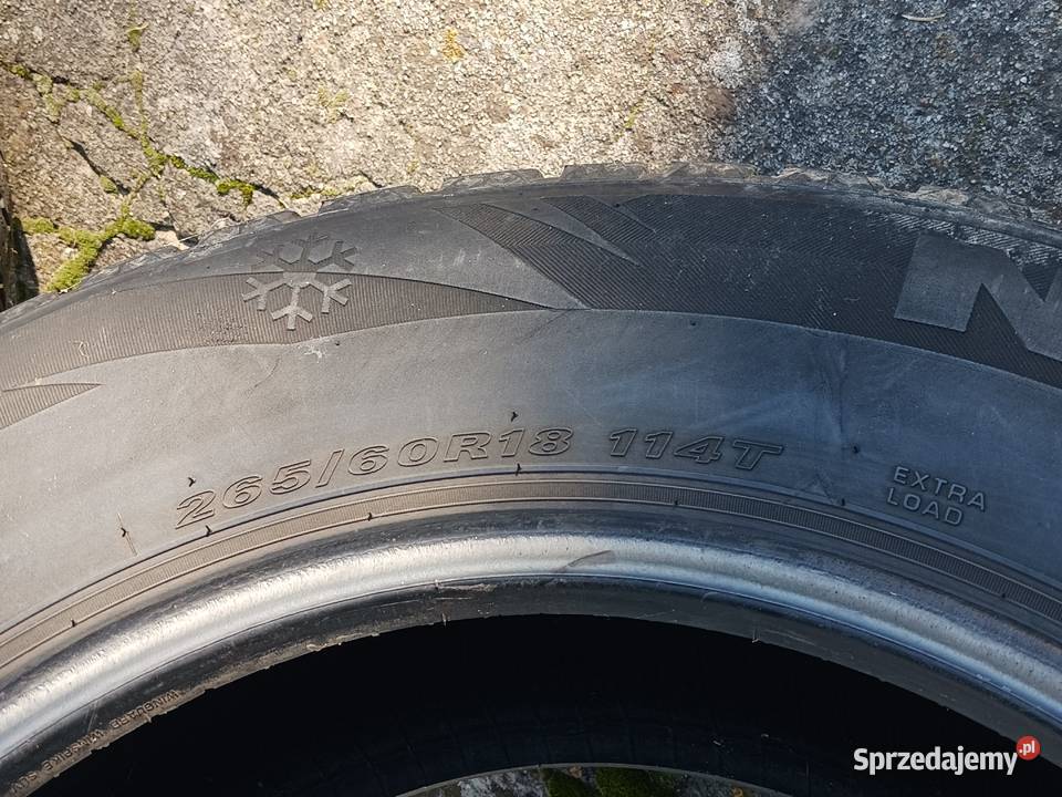 Opony zimowe 265 60 r18 Nexen Samochodowe Samochodowe sprzedam