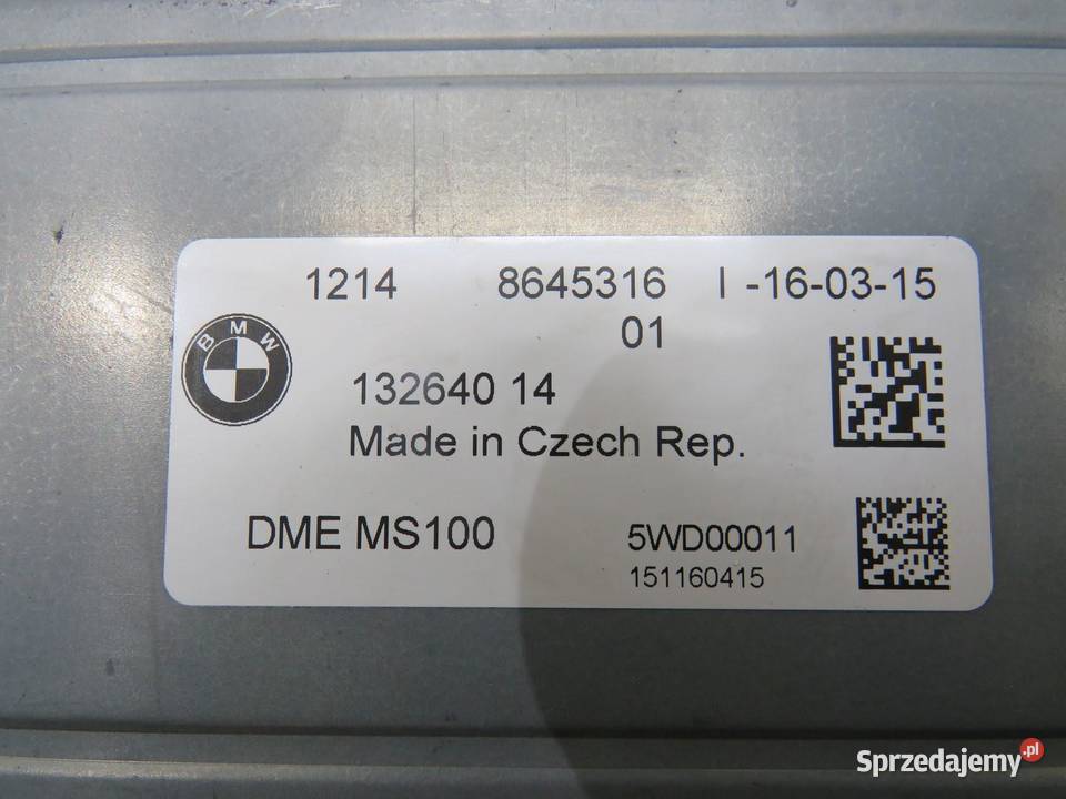 KOMPUTER STEROWNIK DME MS100 BMW I3 REX 8645316 osobowe lubelskie