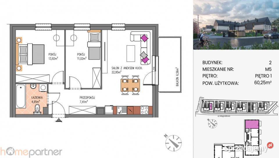 Mieszkanie do sprzedania 6025m2 3 pok Siechnice dolnośląskie