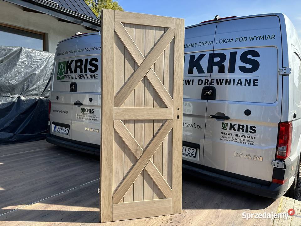 Drzwi drewniane dębowe NA KAŻDY WYMIAR CAŁA kujawsko-pomorskie Grzybno