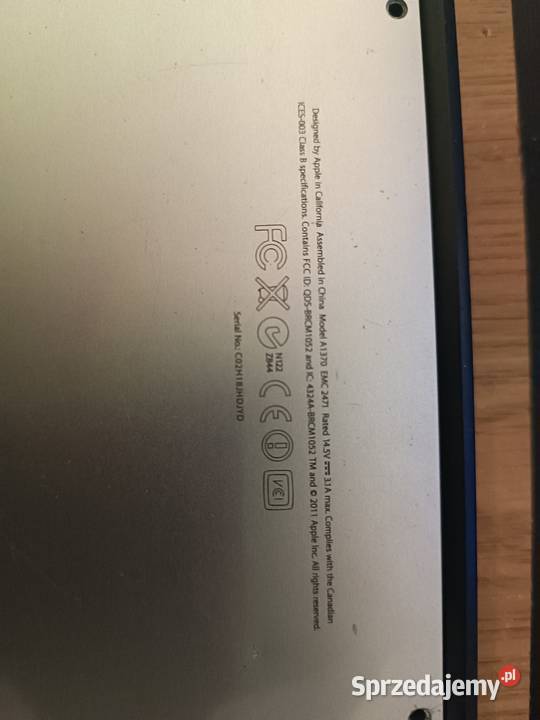 Apple MacBook Air A1370 z SSD dyskiem Elektronika Warszawa