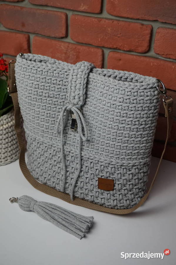 Torba torebka ze sznurka bawełnianego handmade Józefów sprzedam