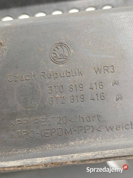 PODSZYBIE PLASTIKOWE 3T Skoda Superb II 20082015