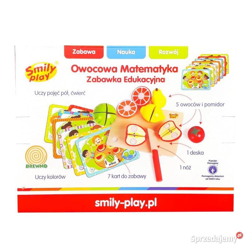 OWOCOWA MATEMATYKA DREWNO ZABAWKA EDUKACYJNA 3 lata+ Bielsk Podlaski