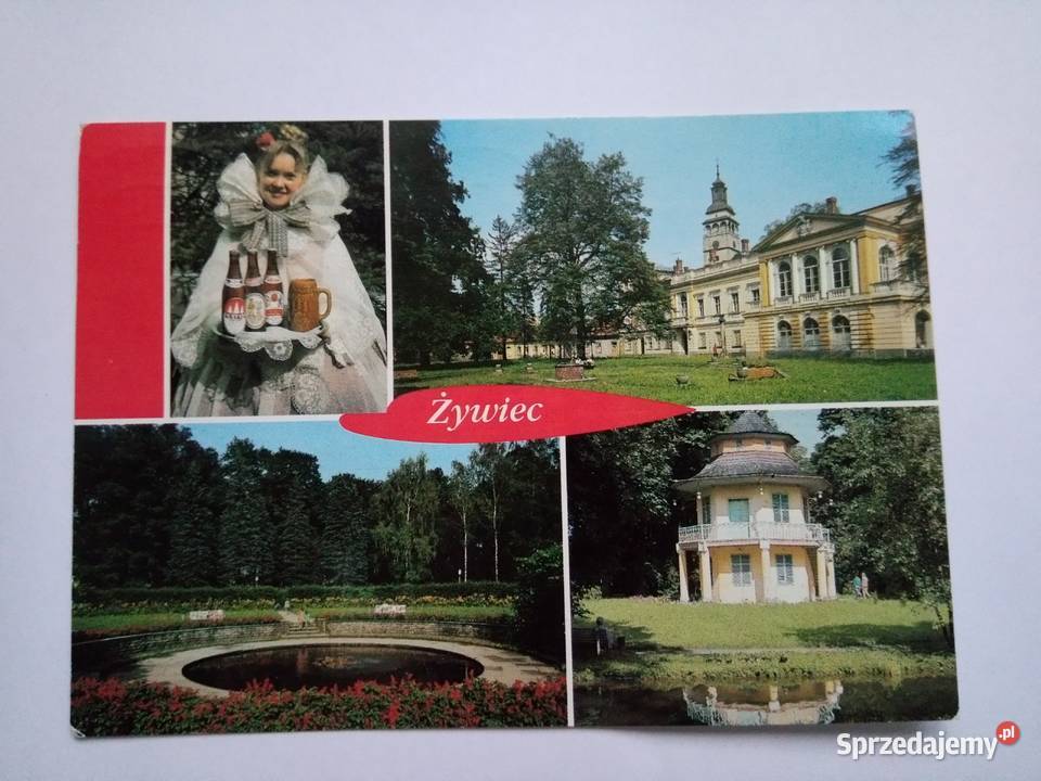 Pocztówka z Żywca lata 80te PRLu znaczek Orzeł śląskie Dąbrowa Górnicza