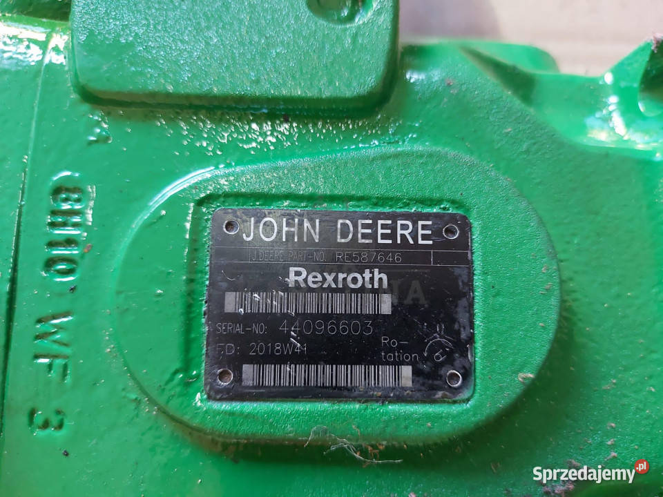 John Deere 8345r Pompa Hydrauliki RE587646 Jastrzębniki