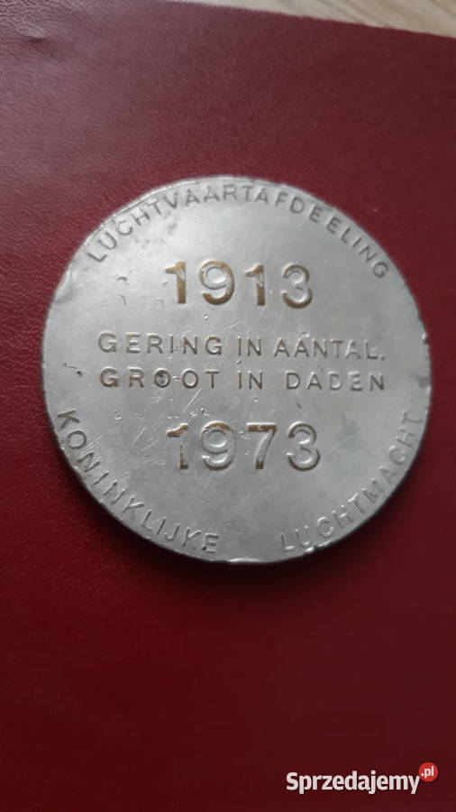 Holenderskie Królewskie LotnictwoMedal 1973 r50 Konin