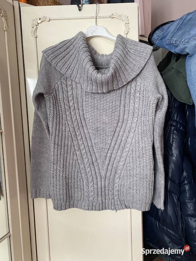 Sweter Orsay szary z warkoczowym splotem z Kraków