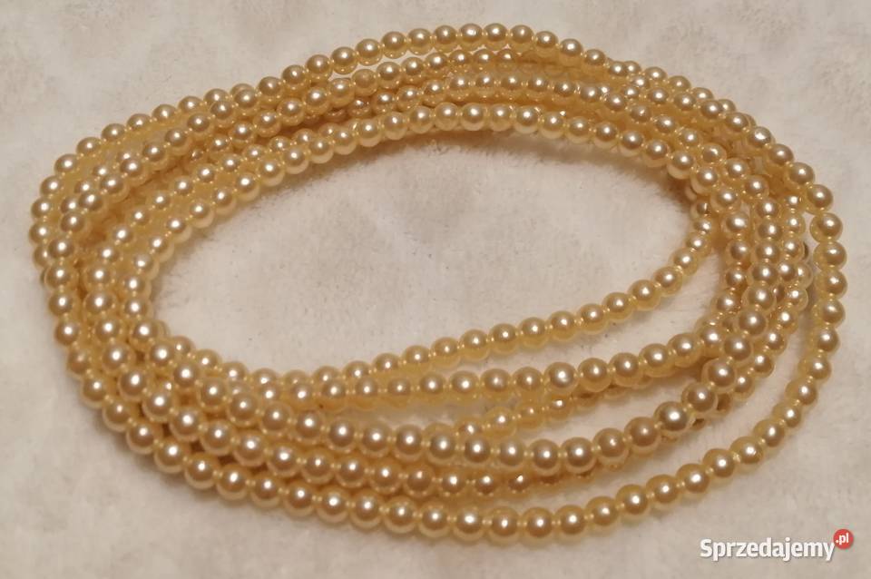Naszyjnik z koralików korale 4mm 145 13 Czeladź sprzedam
