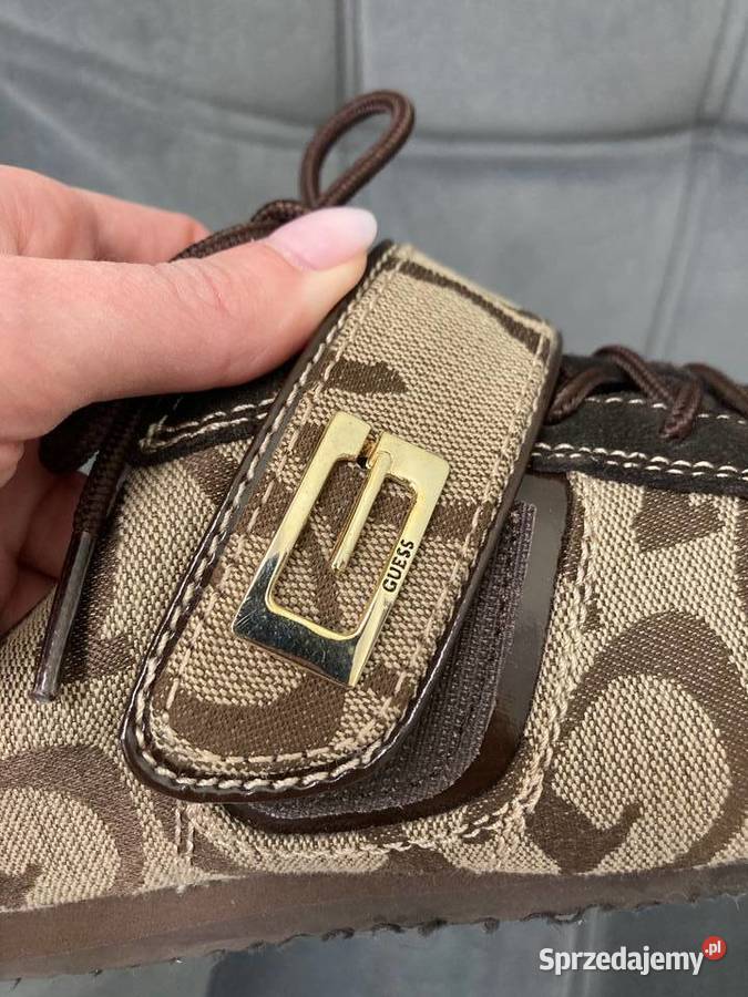 Trampki buty damskie Guess logowane brąz nowe 39 podkarpackie Nisko
