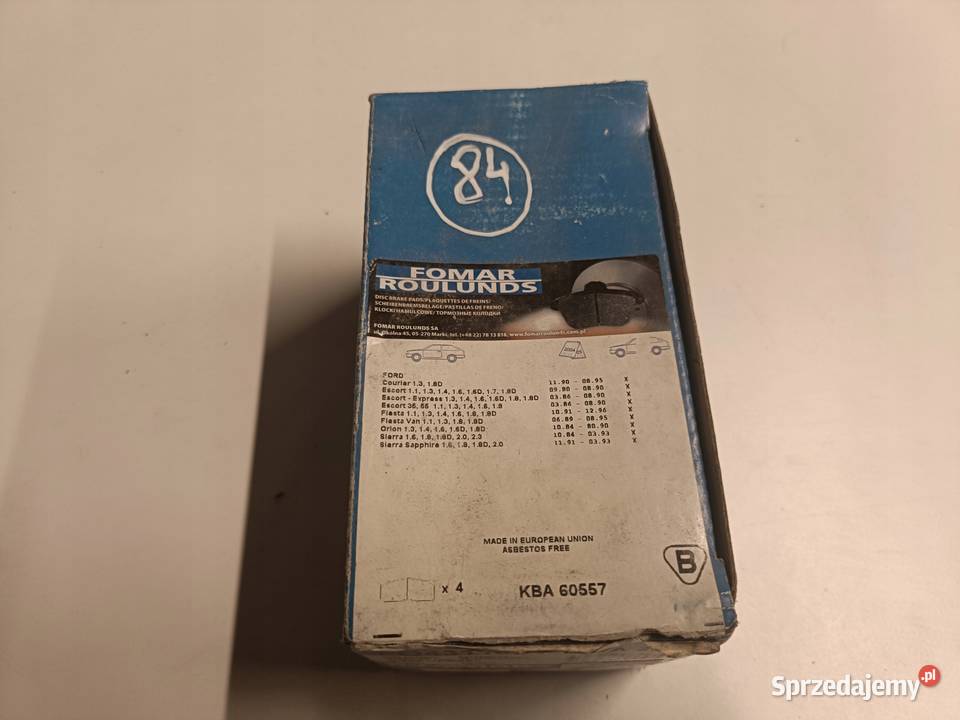 Ford Escort MK6 Fiesta MK3 PRZEDNIE KLOCKI sprzedam