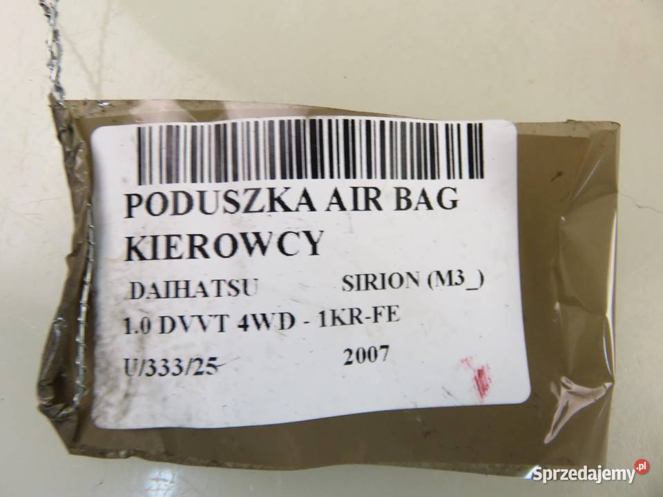 PODUSZKA KIEROWCY DAIHATSU SIRION M3 sprzedam