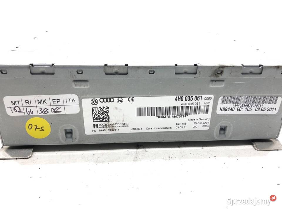 TUNER RADIA AUDI A8 D4 4H0035061 0918 ODTWARZACZ osobowe