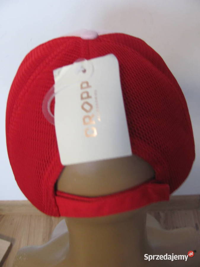 Modna czapka bejsbolówka CROPP pink red Uniseks Zamość sprzedam