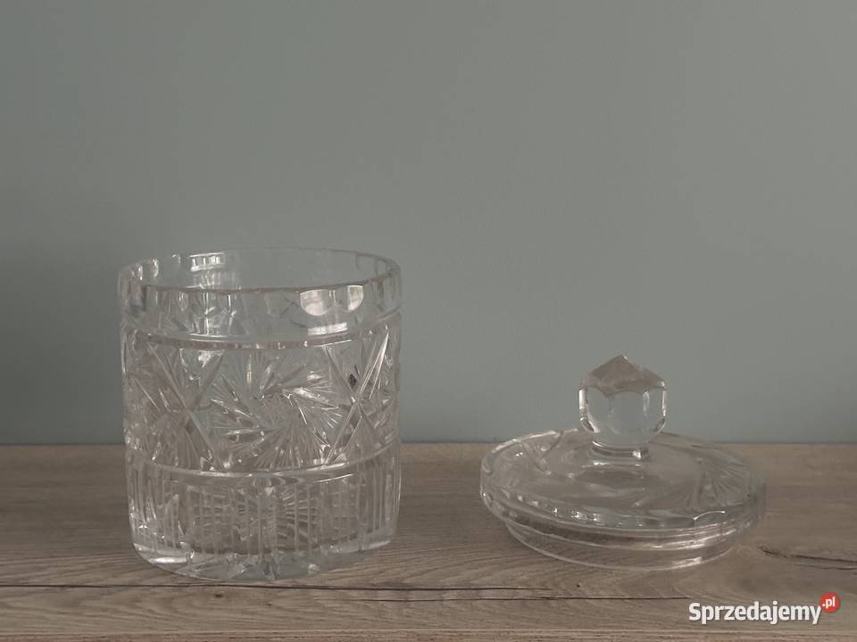 Bombonierka duża kryształ z lat 50tych